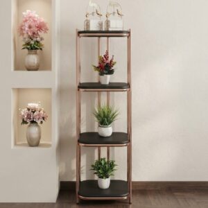 Modern 4-Step Corner Shelf Unit for Home Decor & Plants