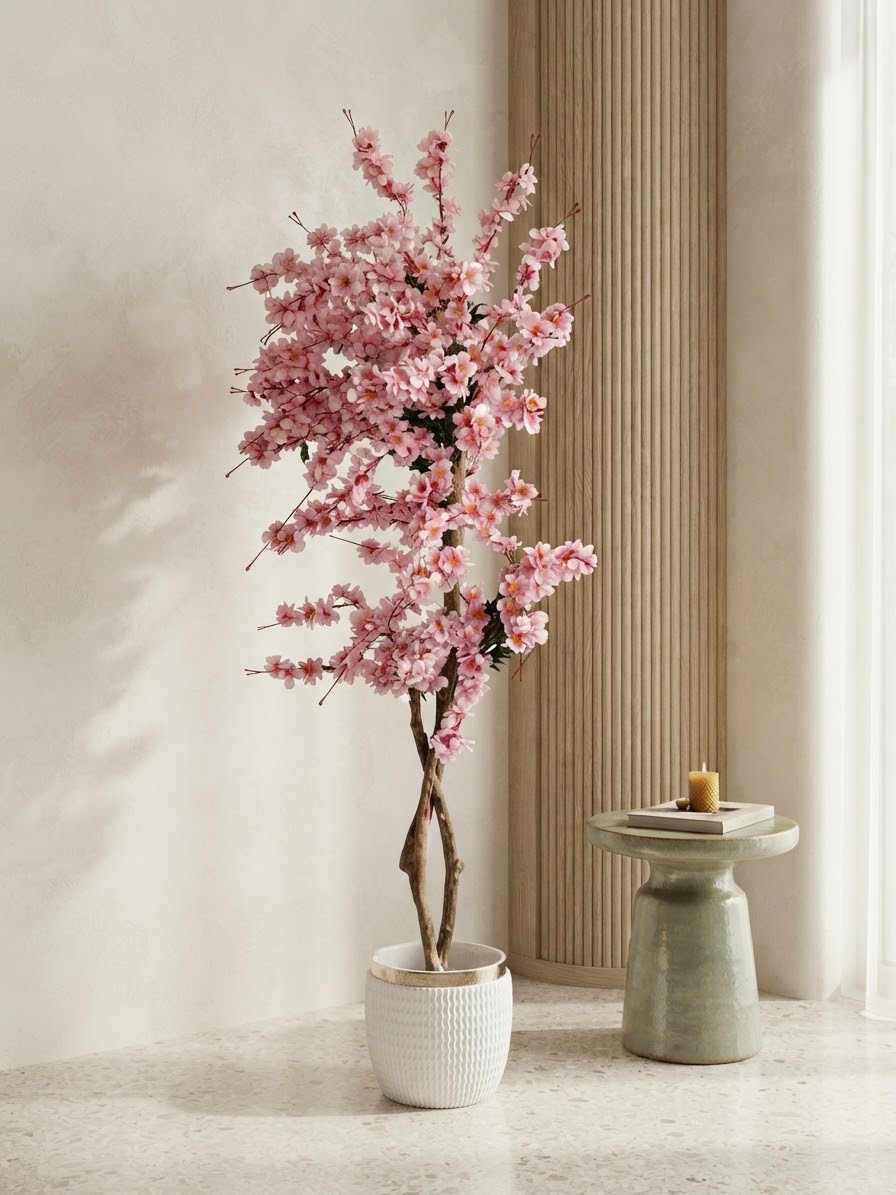 Luxury Artificial Cherry Blossom Floor Tree for Home & Office Decor